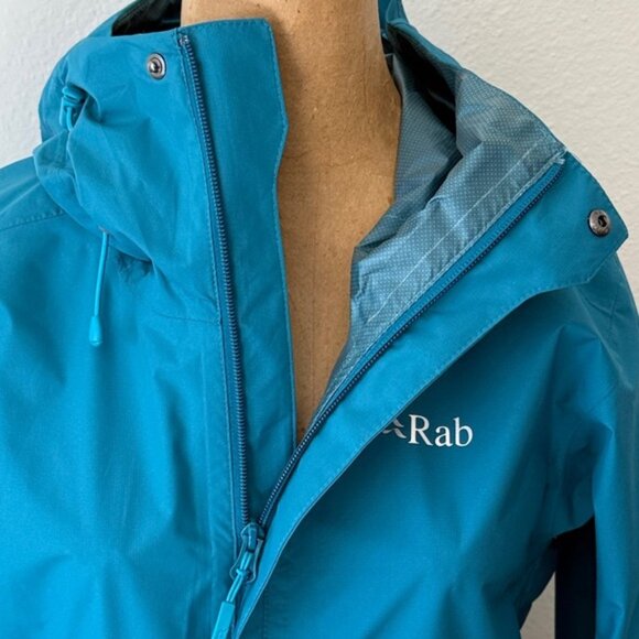 Rab sz S Downpour Waterproof Jacket Women's Blue Jacket pertex shield like new - Picture 8 of 9